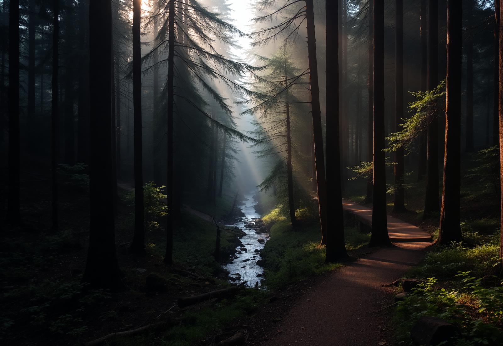 A quiet forest trail